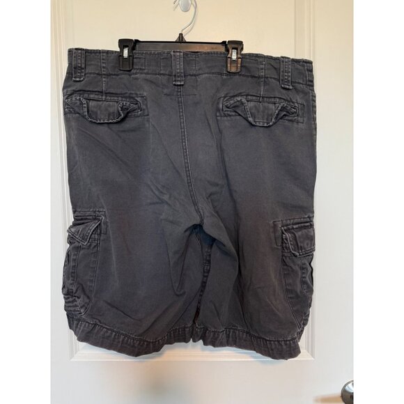 Y2K Cargo No Boundaries Mens Shorts Size 38 Gray Vintage Pockets Distressed Nobo - Picture 2 of 9